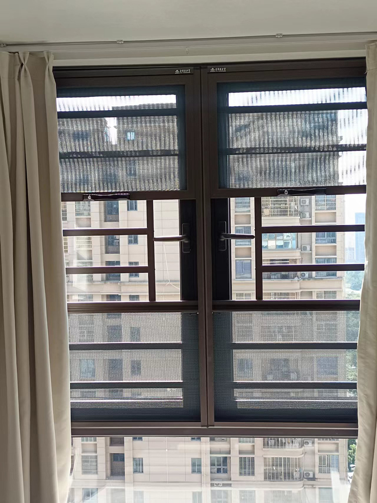 三节带杆可拆纱窗